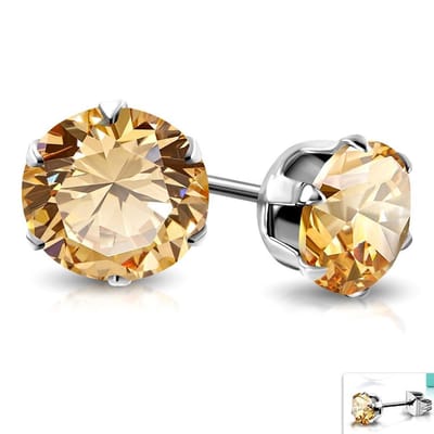 Amanto Oorbellen Daks Topaz - 316L Staal - ∅6mm