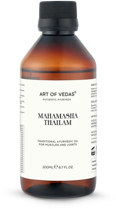 Mahamasha Thailam 200ml | Traditionele kruidenolie voor zenuwgezondheid, gewrichtsmobiliteit en spierkracht