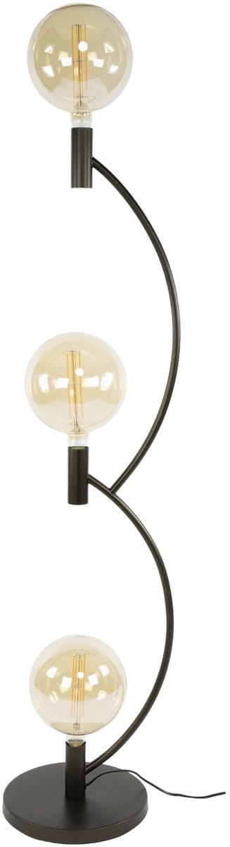 Giga Meubel Vloerlamp Arcus - Zwart - 3-Lichts - 35x30x160cm