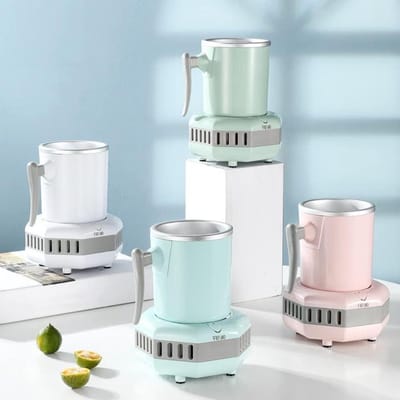 Quick Cooling Cup - Portable Chilled Cooling Cup for Coffee Milk Soda Beer, Office Home Dormitory Car Beverage Cooler (in Car, Green)