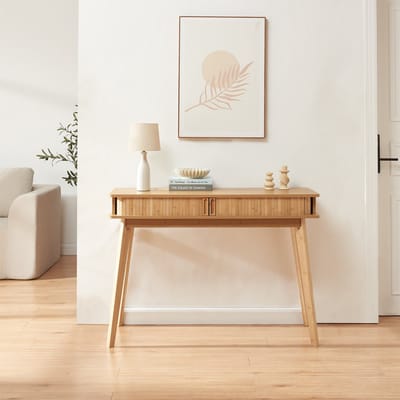 Consoletafel Tysvær bamboe 110x40x78 cm naturel [en.casa]