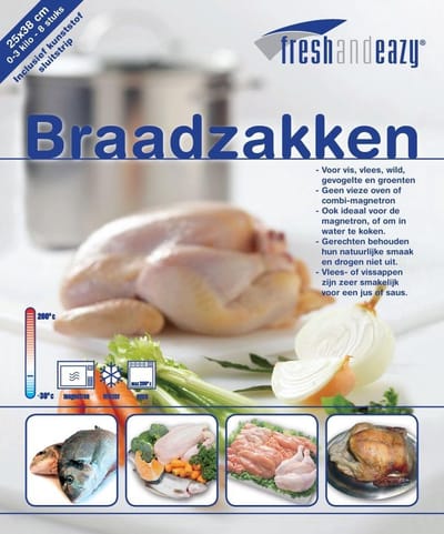 Braadzakken voor oven 25x38cm (8 zakken)