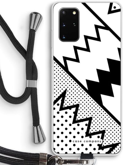 Case Company® - Hoesje met koord geschikt voor Samsung Galaxy S20 Plus hoesje met Koord - Pop Art #5 - Telefoonhoesje met Zwart Koord - Bescherming aan alle Kanten en Over de Schermrand