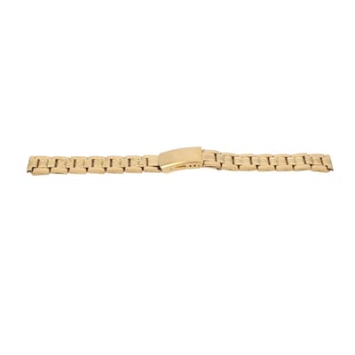 Dailygoody - Roestvrijstalen Horlogeband - Vervangende Horlogeband - Luxe en Duurzaam - Gouden Gesp - Verstelbaar - Geschikt voor Smartwatch - 16mm