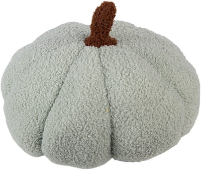 Clayre & Eef Decoratie Pompoen Ø 35x22 cm Groen Polyester Herfst decoratie