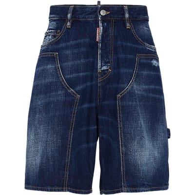 Dsquared2 Dark Semplice Carpenter Shorts Marineblauw