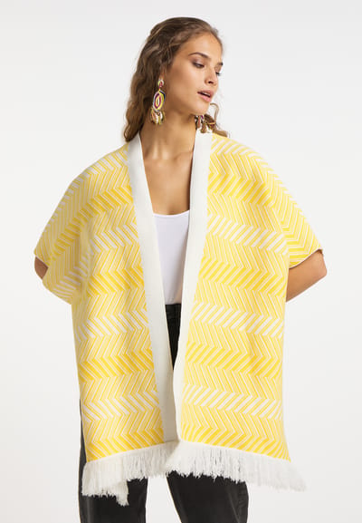 IZIA gebreide poncho mahisha