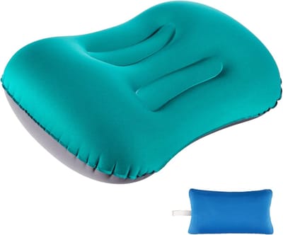 Mmgoqqt - Opblaasbaar kampeerkussen - Ultralicht opblaasbaar strandkussen - Samendrukbaar compact ergonomisch reiskussen - Strandkussen - Buiten - Kamperen - Wandelkussen