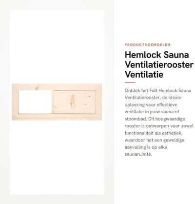 Dailygoods- Ventilatierooster Hoogwaardig - Ventilatie - Sauna - Slijtvast - Instelbaar - Eenvoudige Installatie - Saunaventilatie