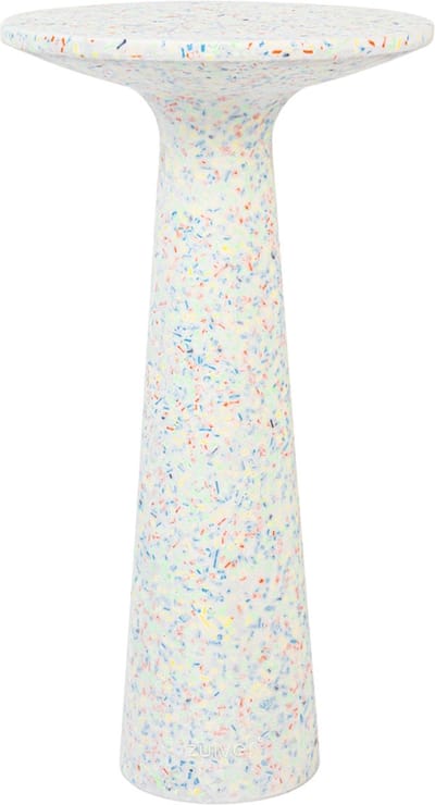 Zuiver Victoria Bijzettafel Rond 30 cm Gerecycled Plastic - Multi colour