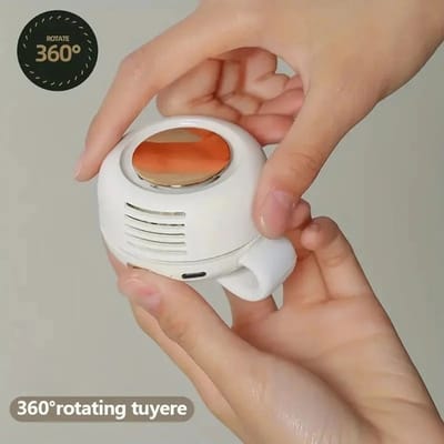 Je Huis Draagbare Mini Ventilator USB Oplaadbaar – Stille Bladloze Handventilator met Krachtige Luchtstroom en 360° Verstelbaar voor Thuis, Kantoor en Reizen