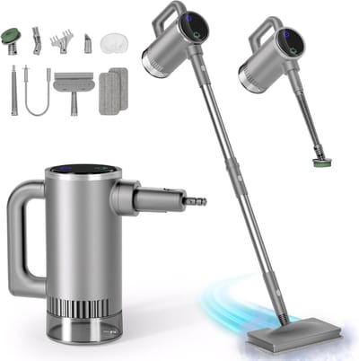Stoomdweil - Stoomreiniger - Huis Reinigen - 11-in-1 Systeem - 7m Snoer - Grijs