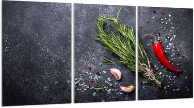 TMK ArtDeko Serie - Beschermplaat voor de Fornuis - 3x30x52 cm - Gehard Glas