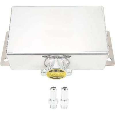 Koelvloeistof Expansievat 1L Aluminiumlegering Universeel Expansiereservoir voor Auto-ombouw white