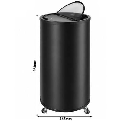 GGM Gastro Party-Kühler / Kühltonne - 63 Liter - Glasdeckel mit Griff & beweglichen Rollen