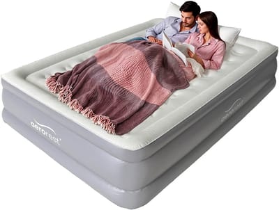 Aerorest Supreme Plush XL luchtbed | 2-persoons hoog luchtmatras | Extra lang 210 cm | Met ingebouwde elektrische pomp | Logeerbed of als tijdelijk matras