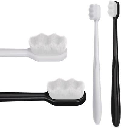 2 Stuks Micro Nano Tandenborstel voor Gevoelige Tandvlees, Extra Zachte Borstel met 20000 Haren voor Pijnloos Poetsen en Optimale Mondhygiëne