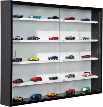 DailySupplies® Vitrinekast met Glas - Vitrinekasten Woonkamer - Zwart
