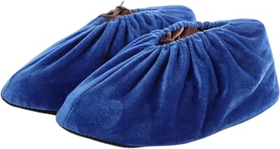 Herbruikbare Flanellen Schoenhoezen voor Binnen – Antislip Overschoenen - Vloerbescherming, Tapijt Beschermen, Huishoudelijk Gebruik - Blauw