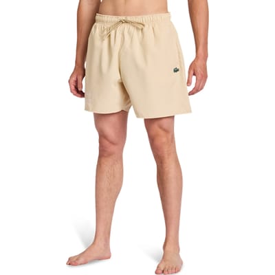 Lacoste Diamond Weave Korte Broeken Heren - Bruin - Maat L - Poly Woven