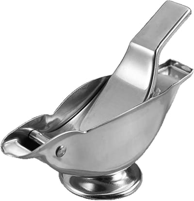 Citroenpers Vogel - Fruitpers Schenktuit - Sap Extraheren - Ergonomisch Handvat - 3x5x3 cm - Zilver