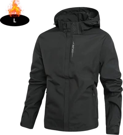 Livano Windjas Heren - Parka - Lente & Herfst - Jas - Volwassen - Windjack - Windbreaker - Outdoor - Zwart - L