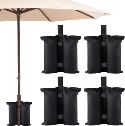 Allecto Plus - Set van 4 zandzakken voor paviljoen en tent - 13 kg - Duurzame gewichtenzakken voor parasol en trampoline - Terrasaccessoires