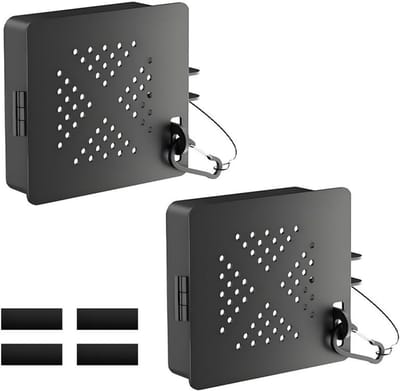 Set van 2 aluminium eindkappen voor 4-inch vierkante camperbumper met ventilatiegaten en duurzame afwerking