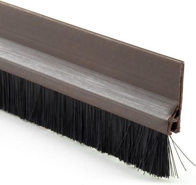 Zelfklevende Deurafdichting met Borstel - Tochtstrip Vloerborstel Bruin 98 cm