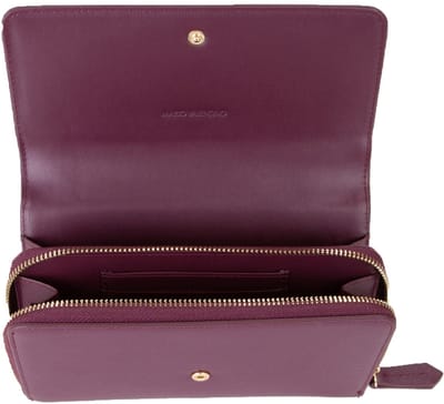 VALENTINO schoudertas koppeling Zero Re Wallet With Shoulder Strap Prugna (rood)paars