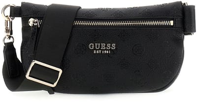 GUESS schoudertas Devon Sling Black Logo zwart