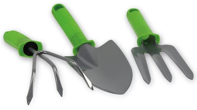 Kinzo Tuingereedschap 37 X 6 X 13 Cm Groen/zilver 3-delig