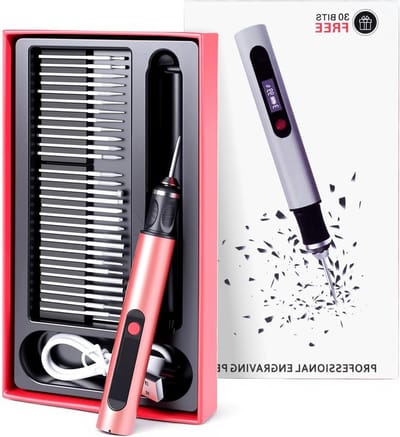 Graveerpen Set Draadloos Oplaadbaar - Roze - 3 Snelheden - Perfect voor DIY projecten - ShopVlot