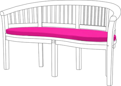 Tuinbank Kussens - Zitkussen voor Buiten-Binnen - Patio Gebogen Bananenbank kussen met Veilige Banden - Lichtgewicht Bank Kussens voor tuinbank