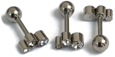Aramat Jewels | Piercings | Transparante Helix Piercing of Tragus Piercing | | | |10mm | Staal | Volwassenen | Verkleurd niet
