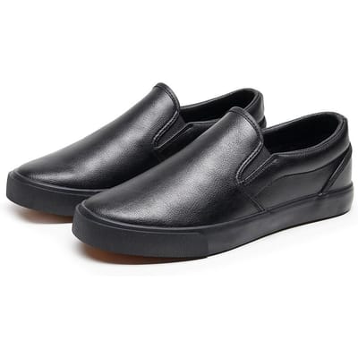 Loafers Leren Casual Schoenen voor Heren Antislip Zachte Zool Loafers Comfortabele Heren Leren Sneakers Penny Schoenen Man Trend 44 zwart