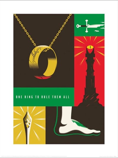 WB Art of the 100th One Ring to Rule Them Art Print 30x40cm | Poster