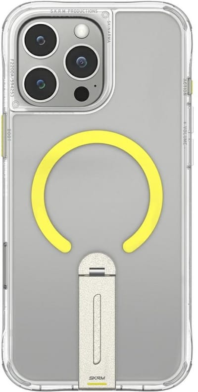 Skinarma Helix Serie - Hoesje voor Mobiele Telefoon - Magnetisch Opladen - 360° Draaibare Standaard - Transparante Elegant