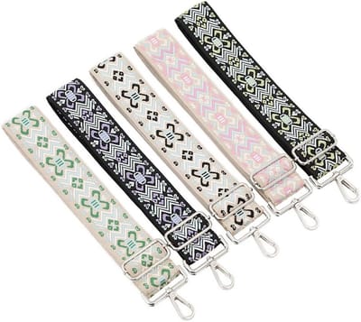 Kleurige Boho Schouderband van 5 cm Breed, Verstelbare Lange Tasband voor Handtassen en DIY Accessoires