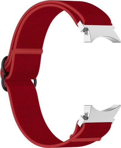 Nylon bandje - geschikt voor Samsung Galaxy Watch 7 / Watch FE / Watch 6 / Watch 6 Classic / Watch 5 / Watch 5 Pro / Watch 4 / Watch 4 Classic - rood