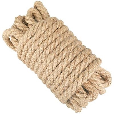 Dik Jute Touw 12 mm - 10 m Sterk Hennep Touw voor Inpakken en Tuinieren