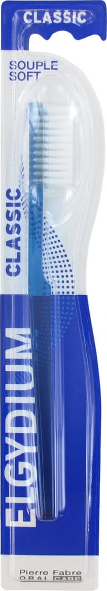Elgydium Klassieke Zachte Tandenborstel (Kleur : Blauw)