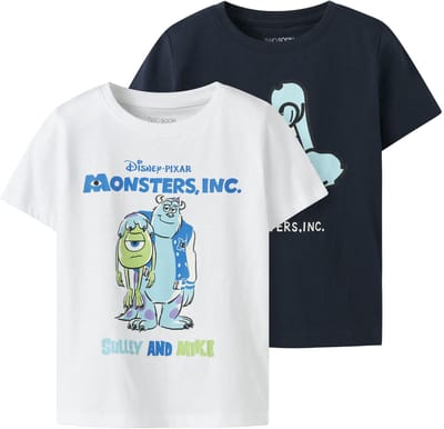 NAME IT - TMMTOSME MONSTERS INC 2P SS TOP NOOS WDI - Jongens - T-shirts
