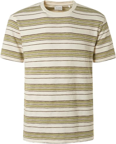 No Excess T-shirt Strepen Creme - Maat 3XL - Heren - Casual T-shirts