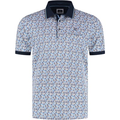 Fellows United - Polo Korte mouw - Mannen - XL - Blauw - Katoen - 61.3619