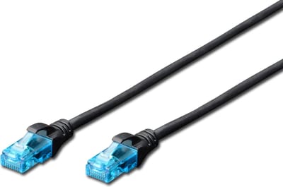 DIGITUS Professional patch cable - 1 m - black - Zwart - 1m