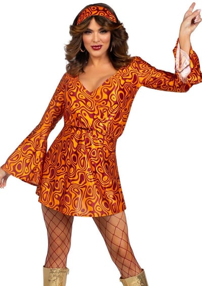 Leg Avenue - Disco Doll Kostuum - S - Oranje