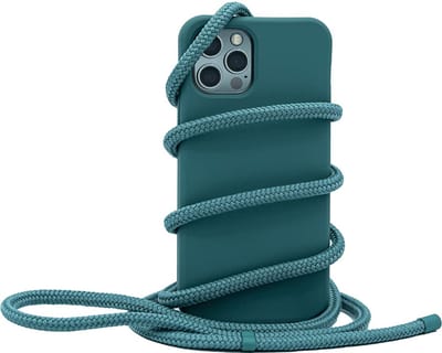 Arara Silicone Hoesje iPhone 13 Pro Max Donkergroen Hoesje met Donkergroen draagkoord / Backcover / Case / iPhone