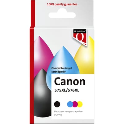 Inktcartridge Quantore alternatief tbv Canon Pg-575XL Cl-576XL zwart + kleur