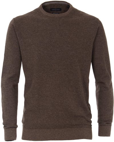 Casa Moda Trui Ronde Hals Bruin 403469600-624 - M